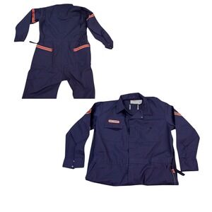 Unitog Mechanic Coveralls United Air 48 Long Blue HiVis Michael Meyers Halloween